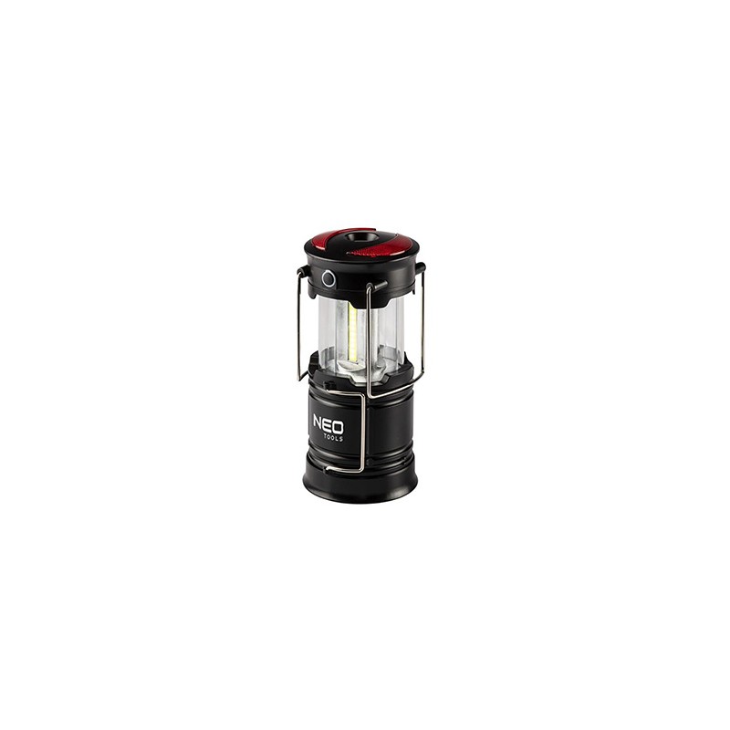Lampa biwakowa 3w1, 3xAA, aluminium, czarna, 3 typy oświetlenia