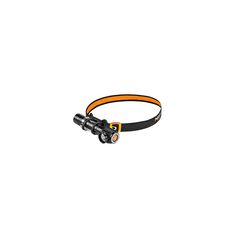 Lampka czołowa led, 1x1200 mAh, aluminium, czarna, Funkcja zoom, 3 rodzaje świecenia