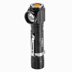 Lampka czołowa led, 1x1200 mAh, aluminium, czarna, Funkcja zoom, 3 rodzaje świecenia