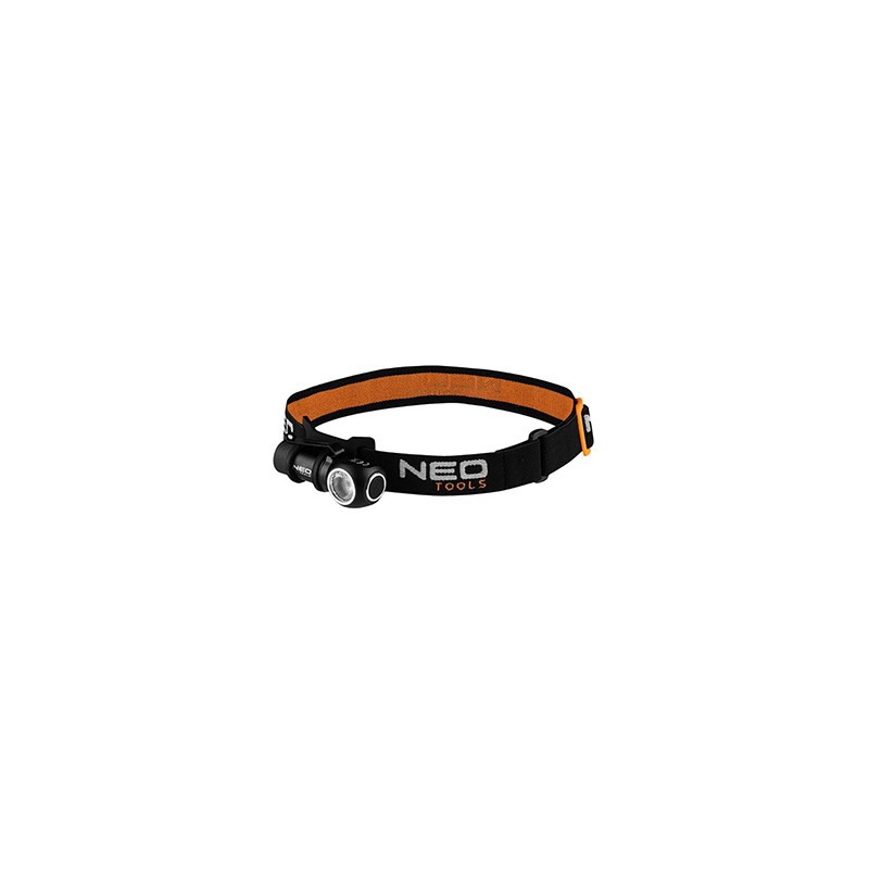 Lampka czołowa led, 1x700 mAh, aluminium, czarna, 4 rodzaje oświetlenia