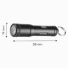 Latarka bateryjna mini, 1xLED, 1xAAA, czarna, wodoszczelna, 100 lumen, zasięgu 35m, IPX4