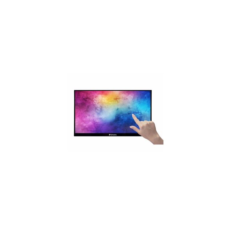 Verbatim monitor przenośny dotykowy, PMT-14, 14", Full HD (1920x1080), 60Hz, czarny