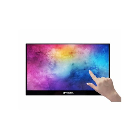 Verbatim monitor przenośny dotykowy, PMT-17, 17.3", Full HD (1920x1080), 60Hz, czarny