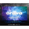 Telewizor Orava, LT-ANDR43 4K1, 43", 4K UHD 3840 x 2160, 50/60 Hz, czarna, Android TV