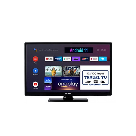 Telewizor Orava, LT-ANDR24 1224, 24", HD Ready 1366x768, 50/60 Hz, czarna, Android TV