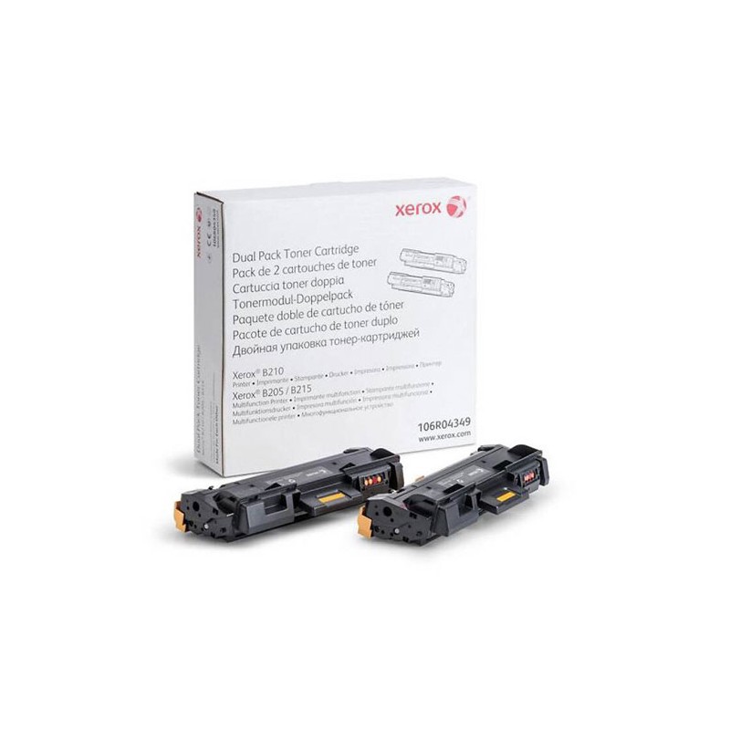 Oryginalny Toner Czarny Xerox B205, B210, B215 (106R04349) (DWUPAK)