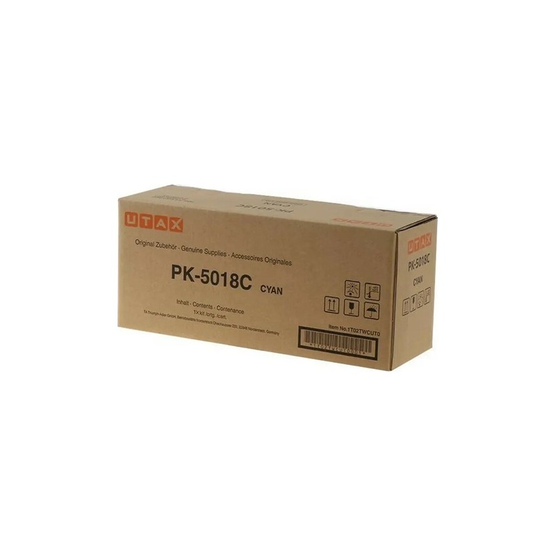 Oryginalny Toner Cyan UTAX PC3562 PK-5018C, PK5018C (1T02TWCUT0, 1T02TWCAT0)