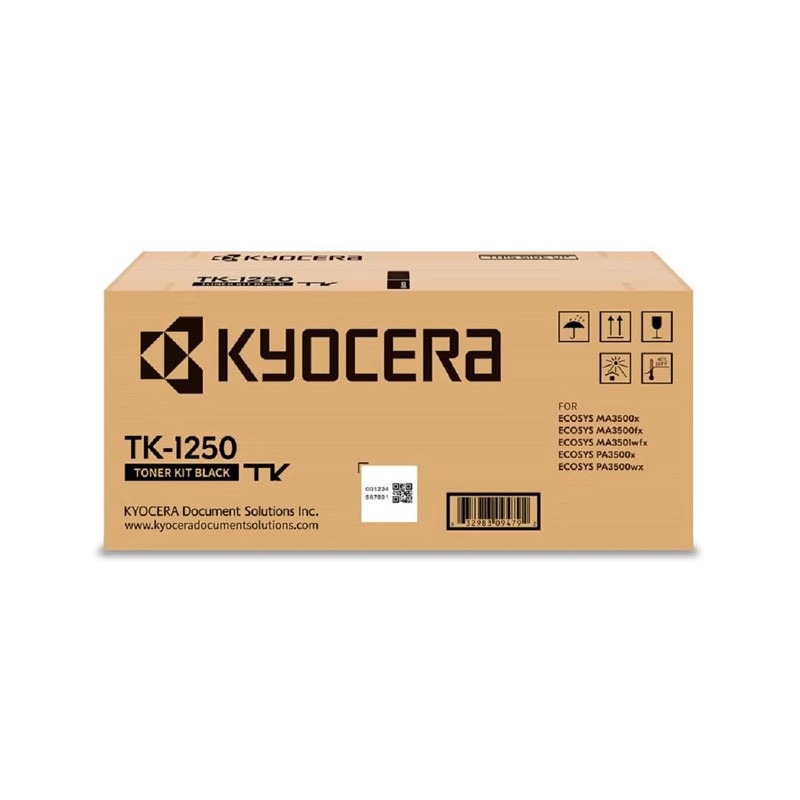 Oryginalny Toner Czarny Kyocera ECOSYS MA3500x (TK-1250, TK1250, 1T0C3H0NL0)