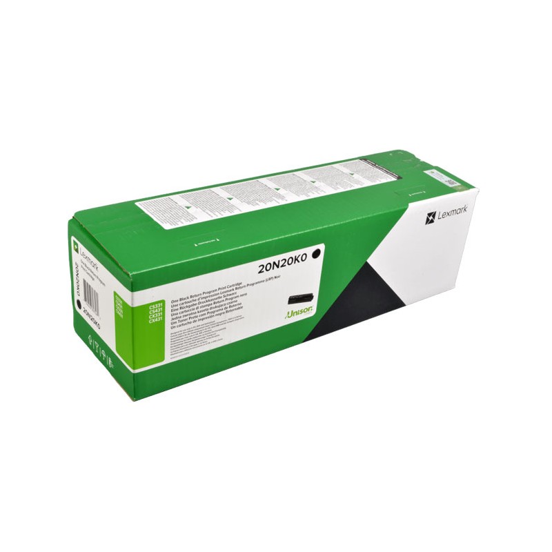 Oryginalny Toner Black Lexmark CS331, CX331, CS431, CX431 (20N20K0)