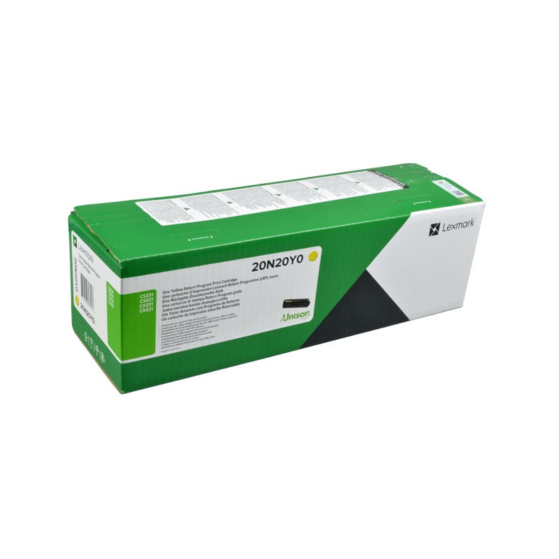 Oryginalny Toner Yellow Lexmark CS331, CX331, CS431, CX431 (20N20Y0)
