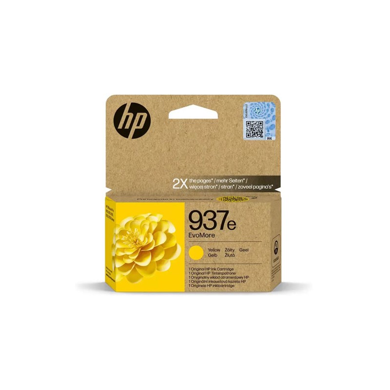 Oryginalny Tusz Yellow HP 937e (4S6W8NE)