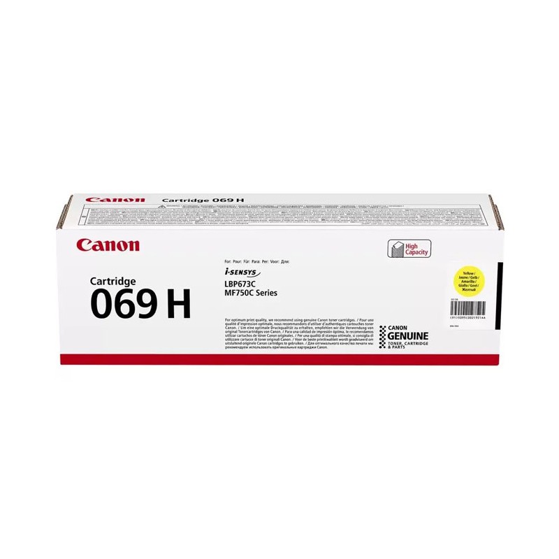 Oryginalny Toner Yellow  Canon i-SENSYS MF752, MF754, LBP673 (CRG069H, CRG-069H, 5095C002)