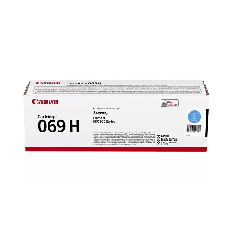 Oryginalny Toner Cyan Canon i-SENSYS MF752, MF754, LBP673 (CRG069H, CRG-069H, 5097C002)