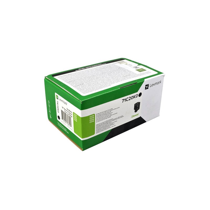 Oryginalny Toner Black Lexmark CS730de, CS735de, CX730de, CX735adse (71C20K0)