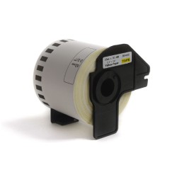 Etykiety JetWorld Zamiennik Brother DK Czarny na Żółtym 62mm*30.48m DK44605, DK-44605, DK44.605