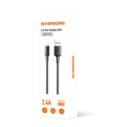 Riversong kabel Zeta USB - Lightning 1,0m 2,4A czarny CL118