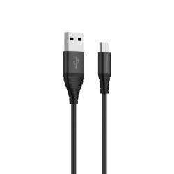Riversong kabel Alpha S USB - microUSB 1,0m 2,4A czarny CM32