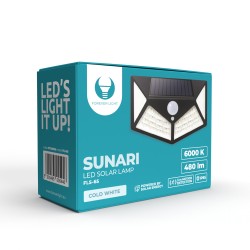 Lampa solarna LED SUNARI FLS-65 100*SMD PIR 6W 480lm 6000K 1200mAh Li-Ion Forever Light