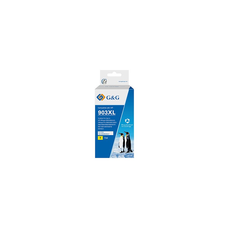 G&G kompatybilny ink / tusz z T6M11AE, HP 903XL, NH-R00903XLY-E-Reman-Eu, yellow, 825s, EOL