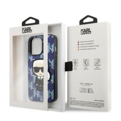 Karl Lagerfeld nakładka do iPhone 13 Pro KLHCP13LPMNIKBL niebieska hard case Monogram Iconic Karl