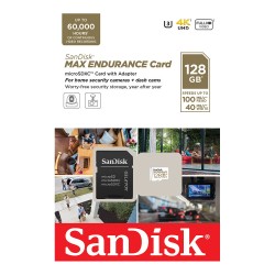 SanDisk karta pamięci 128GB microSDXC Max Endurance + adapter