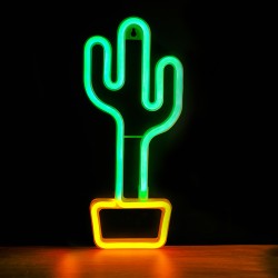 Neon LED KAKTUS pomarańcz/zielony Bat + USB FLNEO2 Forever Light