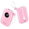 Powerton ENERGY PASTEL EDITION Powerbank 10000mAh, 2x USB-C, 22.5W, zintegrowane kable, różowa