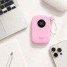 Powerton ENERGY PASTEL EDITION Powerbank 10000mAh, 2x USB-C, 22.5W, zintegrowane kable, różowa