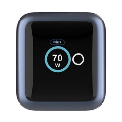 Verbatim, Mini ładowarka GaN z wyświetlaczem i kablem 1 x USB-C / 1 x USB-A, szara, 70 W, Wymienne wtyczki EU, UK, USA