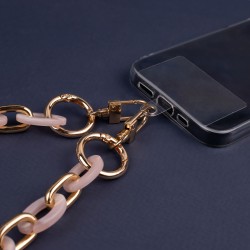 Łańcuch do telefonu light złoto-różowy