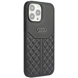 Audi nakładka do iPhone 13 Pro Max 6,7&quot AU-TPUPCIP13PM-Q8/D1-BK czarna hardcase Genuine Leather