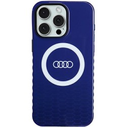 Audi nakładka do iPhone 15 Pro Max 6,7&quot niebieska IML Big Logo MagSafe Case