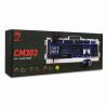 Marvo CM303 zestaw klawiatura przewodowa (USB) CZ/SK, srebrna + mysz i słuchawki dla graczy, do gry, membranowa rodzaj podświetl