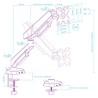 ULTRADESK SWORD Single Regulowany uchwyt na monitor, czarny, 12KG, 17"-40"