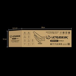 ULTRADESK SWORD Single Regulowany uchwyt na monitor, czarny, 12KG, 17"-40"