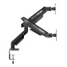 ULTRADESK SWORD Double Regulowany uchwyt na 2 monitory, czarny, 2x12KG, 17"-40"
