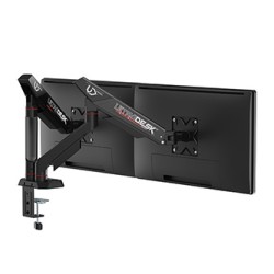 ULTRADESK SWORD Double Regulowany uchwyt na 2 monitory, czarny, 2x12KG, 17"-40"