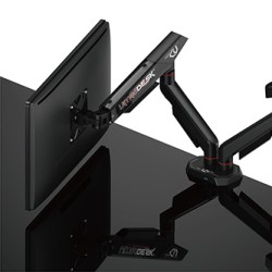 ULTRADESK SWORD Double Regulowany uchwyt na 2 monitory, czarny, 2x12KG, 17"-40"