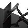 ULTRADESK SWORD Double Regulowany uchwyt na 2 monitory, czarny, 2x12KG, 17"-40"