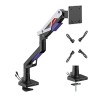 Powerton ERGO STRYNX Regulowany uchwyt na monitor, biały/czarny, 2-30KG, zacisk, 24"- 57", 75x75/100x100/100x200/200x100/200x200