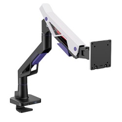 Powerton ERGO STRYNX Regulowany uchwyt na monitor, biały/czarny, 2-30KG, zacisk, 24"- 57", 75x75/100x100/100x200/200x100/200x200