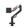 Powerton ERGO STRYNX Regulowany uchwyt na monitor, biały/czarny, 2-30KG, zacisk, 24"- 57", 75x75/100x100/100x200/200x100/200x200