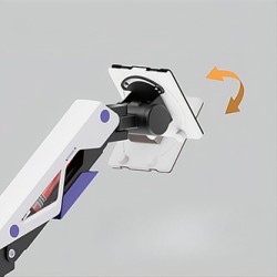 Powerton ERGO STRYNX Regulowany uchwyt na monitor, biały/czarny, 2-30KG, zacisk, 24"- 57", 75x75/100x100/100x200/200x100/200x200