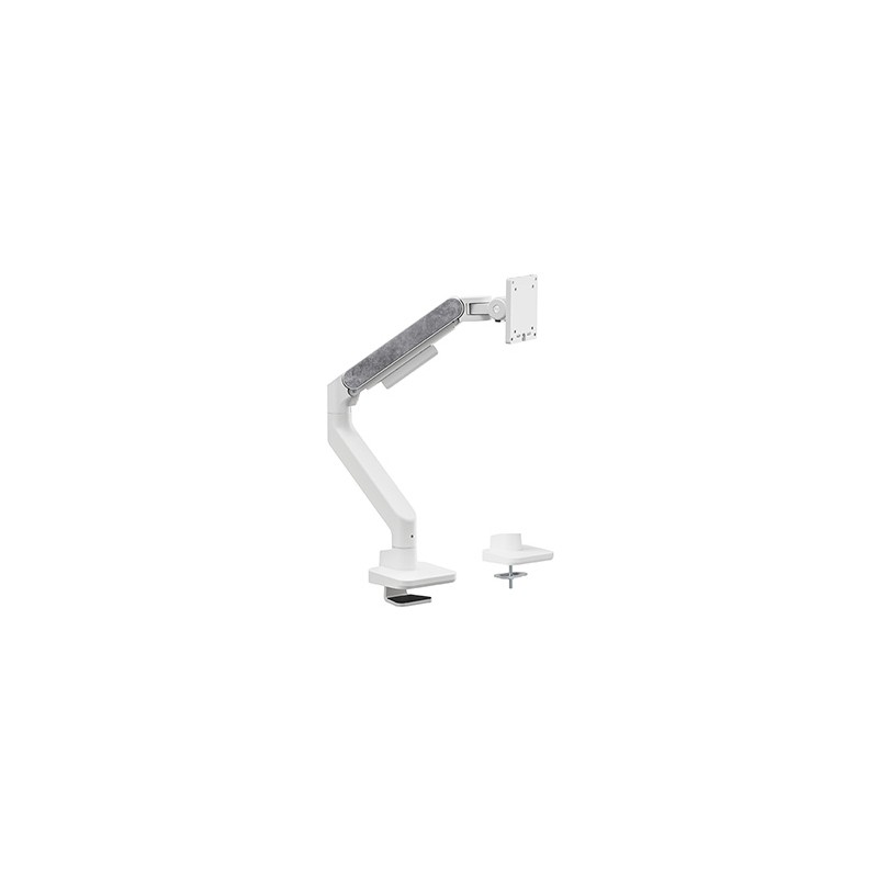 Powerton ERGO MONOA Regulowany uchwyt na monitor, biały, 2-20KG, zacisk, 17"- 49", 75x75/100x100