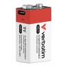 Verbatim Akumulatorki litowa bateria / akumulatorek 9V z USB-C 1-pack