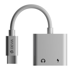 Devia adapter Smart USB-C - USB-C (port) + USB-C (port) biały