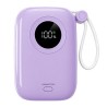 Powerton ENERGY PASTEL EDITION Powerbank 10000mAh, 2x USB-C, 22.5W, zintegrowane kable, fioletowy