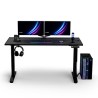 ULTRADESK Biurko dla gracza VORTEX, 140,5x70cm, 72-122cm, czarny