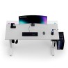 ULTRADESK Biurko dla gracza VORTEX, 140,5x70cm, 72-122cm, biały