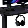ULTRADESK Biurko dla gracza VORTEX, 140,5x70cm, 72-122cm, biały